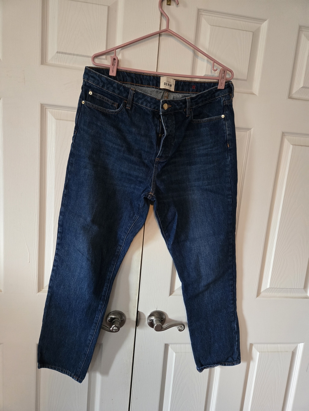 Sezane Dark Blue Ankle Jeans